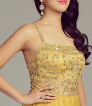 Gold Crystal Embroidered Gown